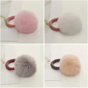 Soft and Fluffy Pompoms Hair Ties