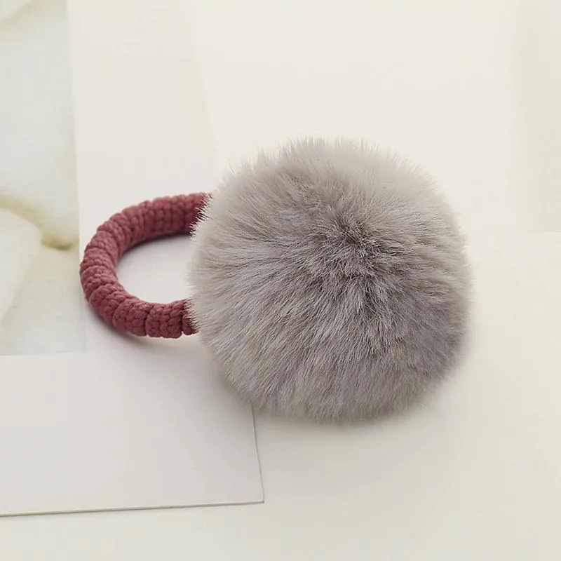Soft and Fluffy Pompoms Hair Ties
