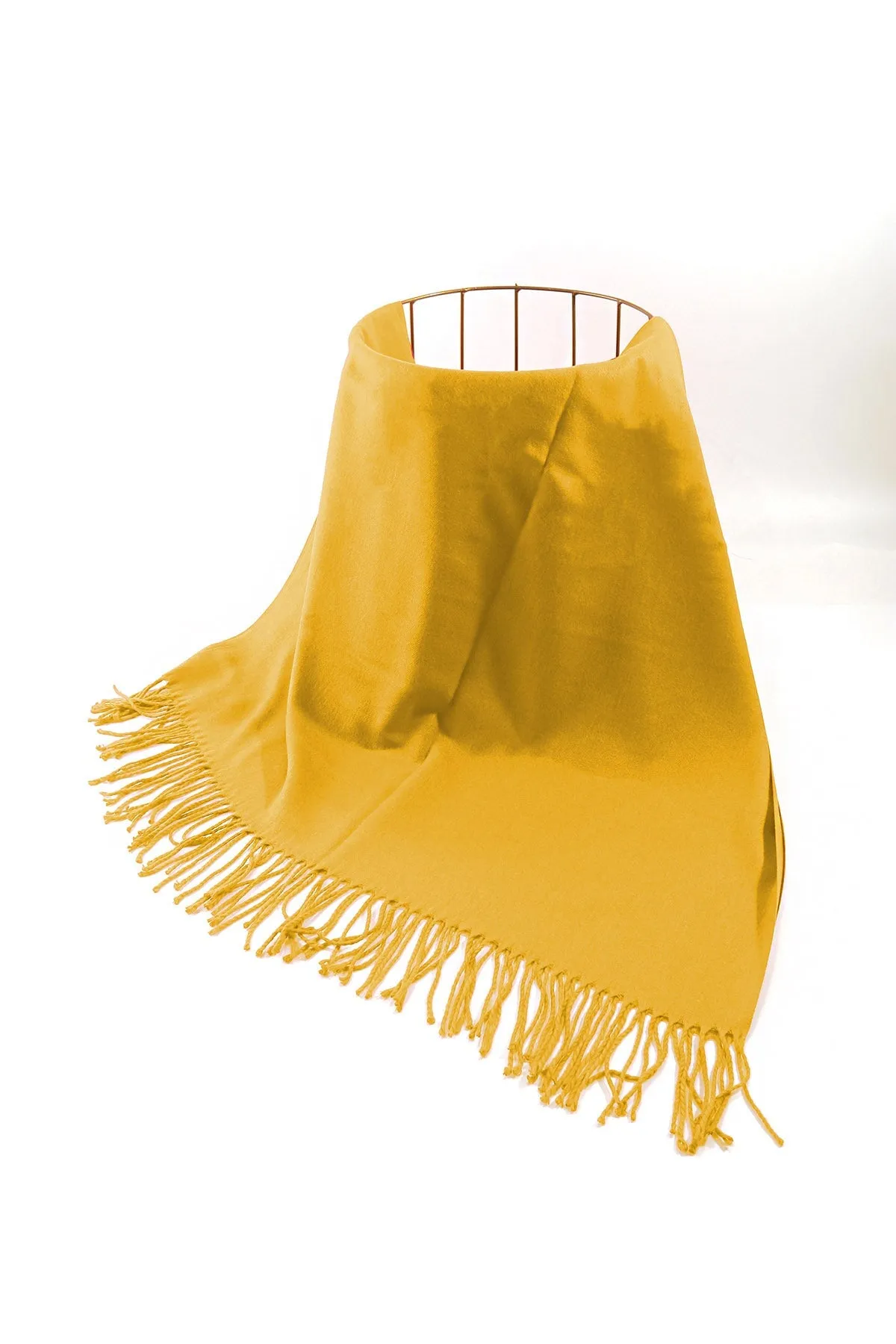 Soft Touch Solid Colour Scarf in Mustard Yellow
