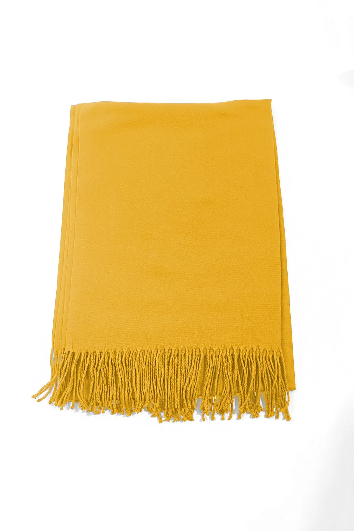 Soft Touch Solid Colour Scarf in Mustard Yellow