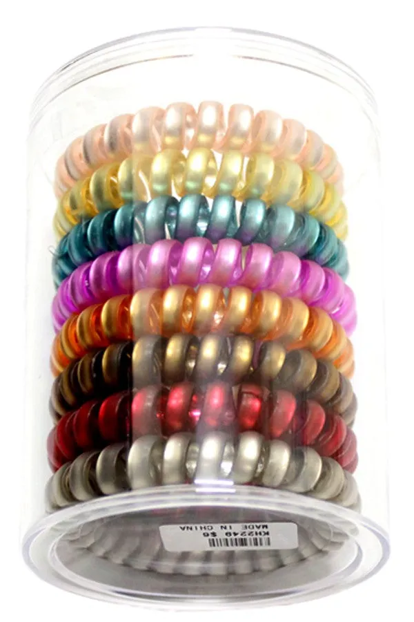 Spiral Hair Ties - Fall Metallic Colors