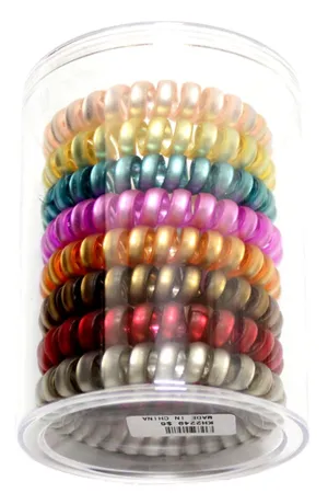 Spiral Hair Ties - Fall Metallic Colors