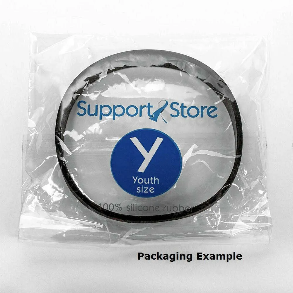 Support Down Syndrome blue and yellow wristband - Youth 7"