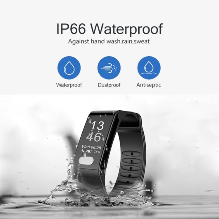 TLW T6 Fitness Tracker 0.96 inch OLED Display Wristband Smart Bracelet, Support Sports Mode / ECG / Heart Rate Monitor / Blood Pressure / Sleep Monitor (Red)
