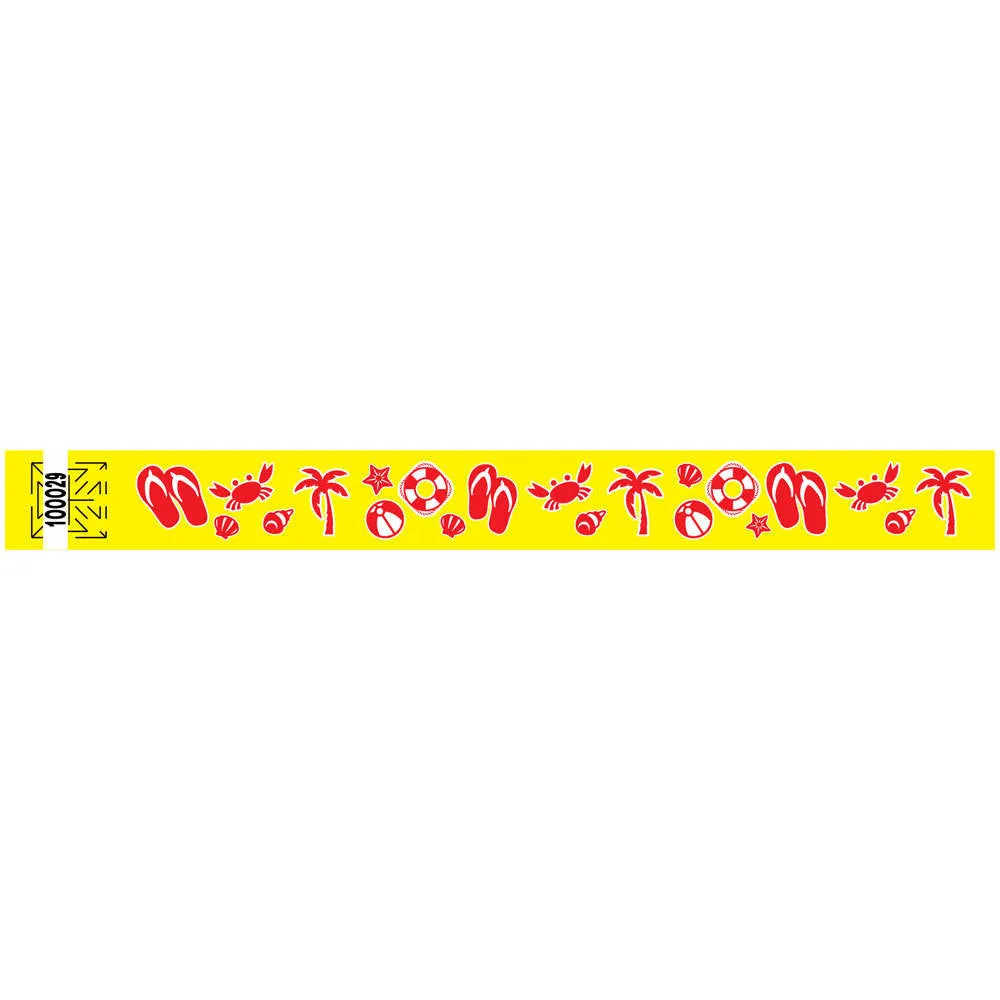 Tytan-Band® Expressions Tyvek Wristbands 1" Beach Design TX25 (500/Pack)