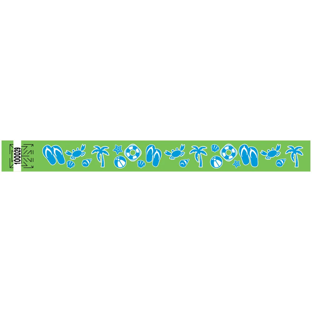 Tytan-Band® Expressions Tyvek Wristbands 1" Beach Design TX25 (500/Pack)