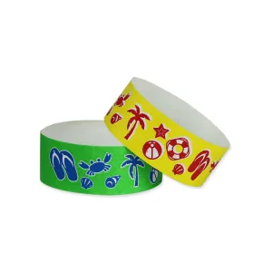 Tytan-Band® Expressions Tyvek Wristbands 1" Beach Design TX25 (500/Pack)