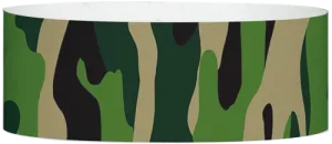 Tyvek® 1" x 10" Camouflage pattern wristbands