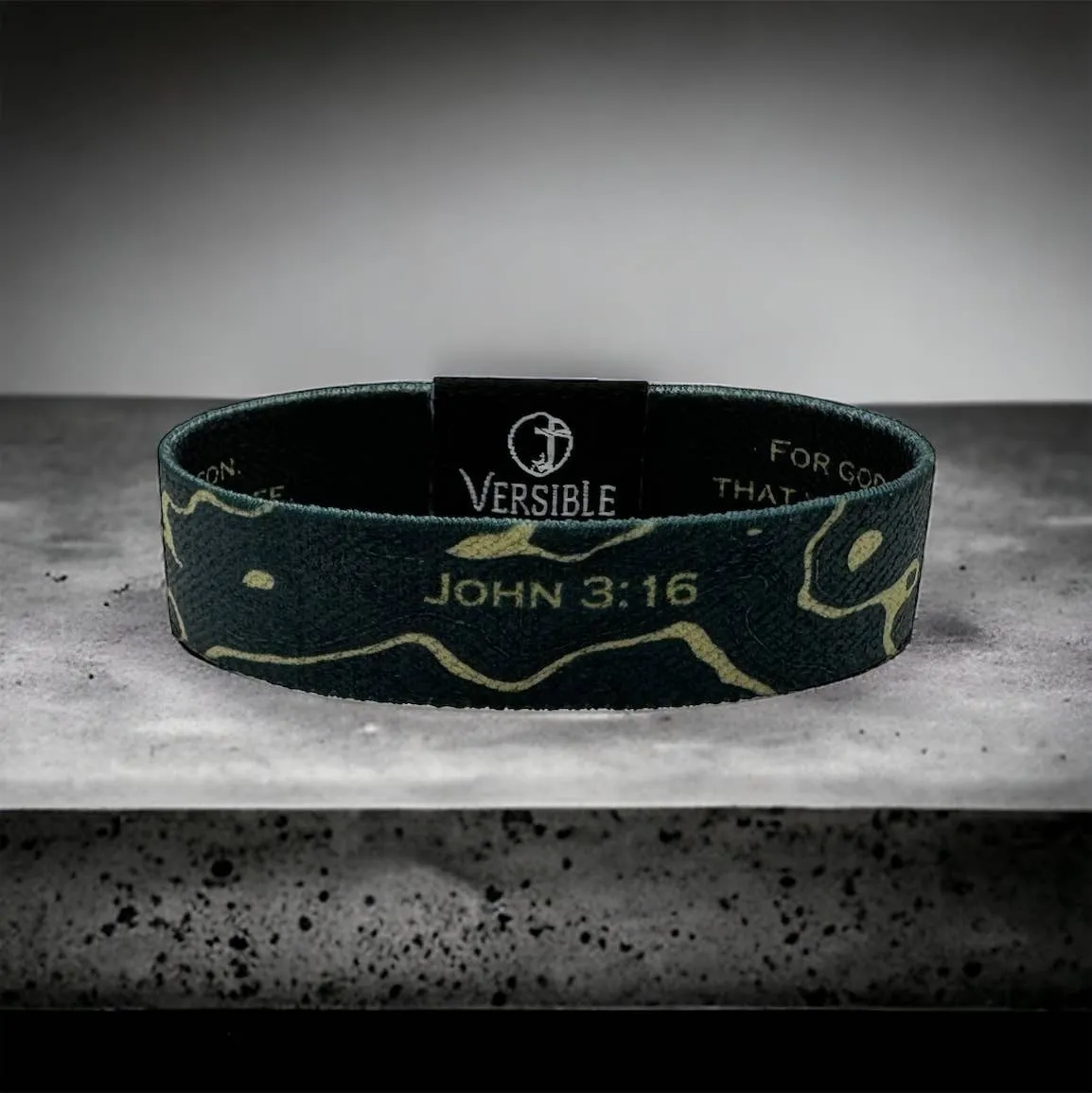 Versible Wristbands - Gold Vein / John 3:16
