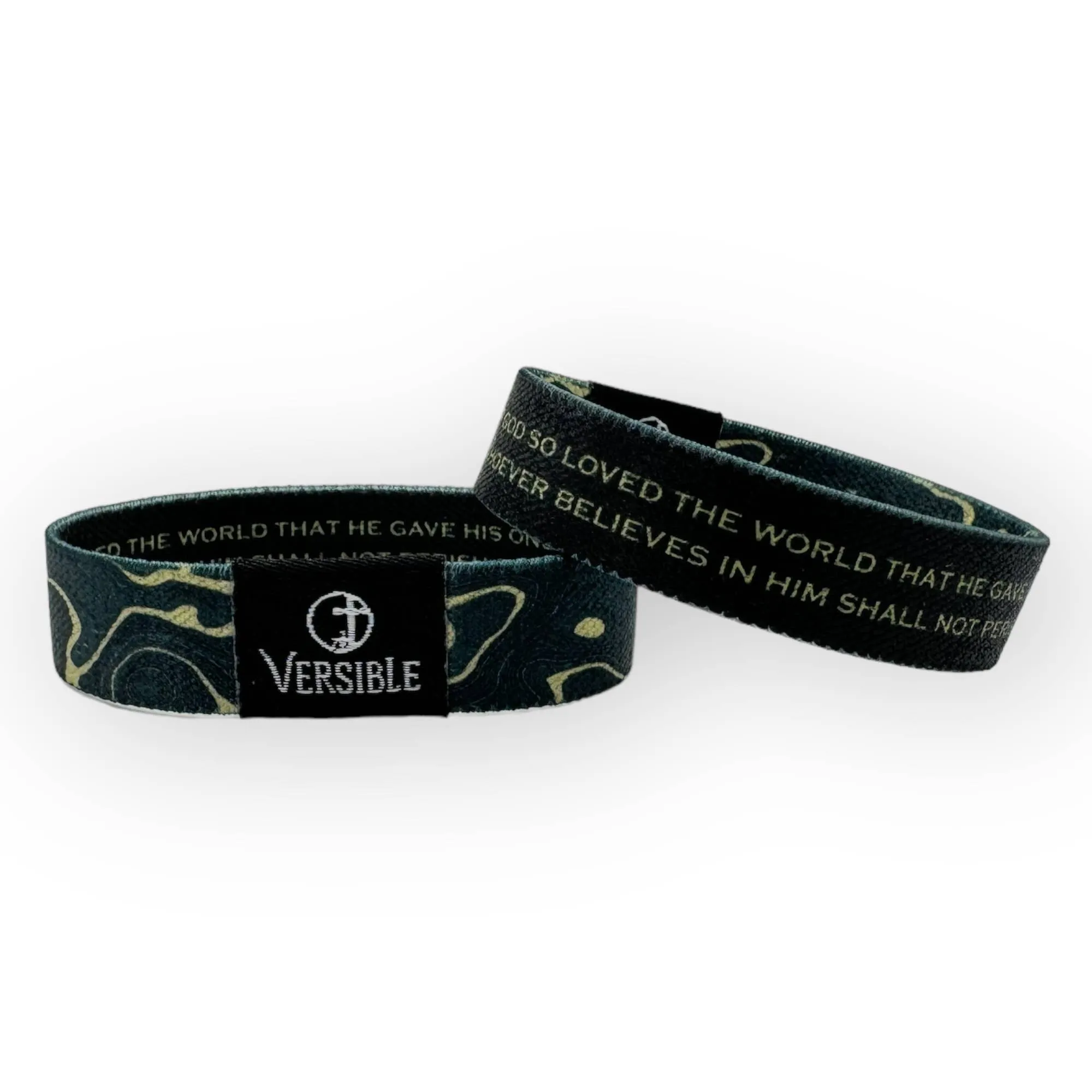 Versible Wristbands - Gold Vein / John 3:16