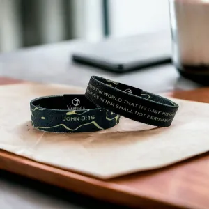 Versible Wristbands - Gold Vein / John 3:16