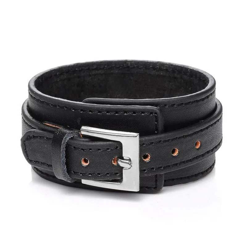 Vintage Wide Cuff Mens Bracelets Punk Hip Hop Wristbands