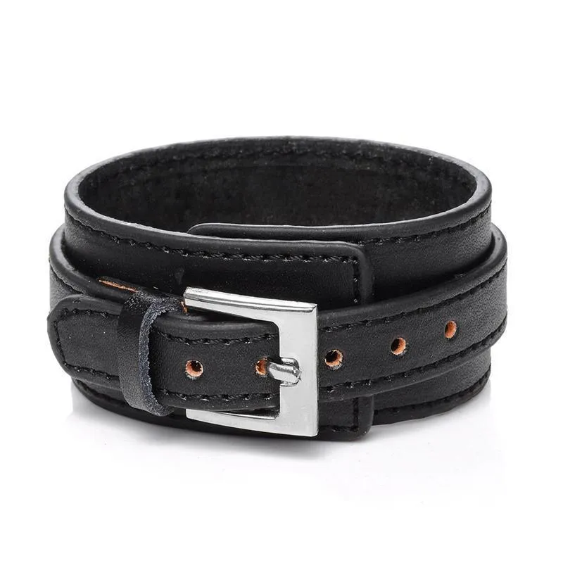 Vintage Wide Cuff Mens Bracelets Punk Hip Hop Wristbands