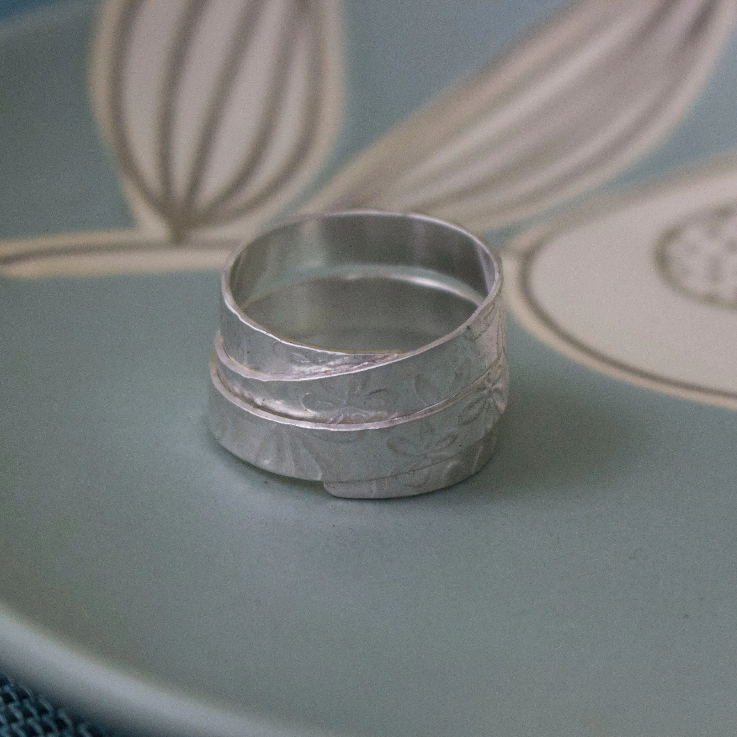 Watercolour Flora Ribbon Ring