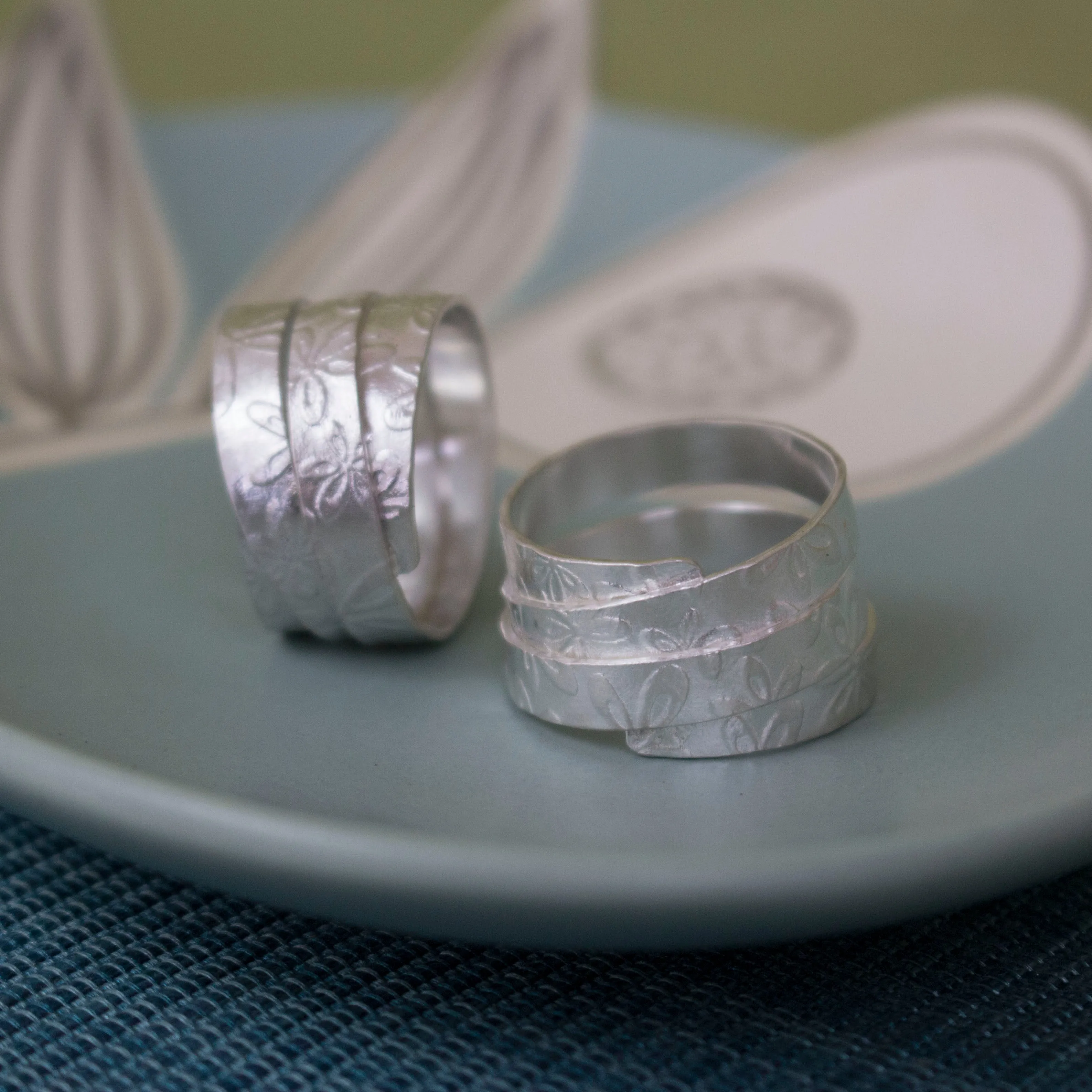Watercolour Flora Ribbon Ring