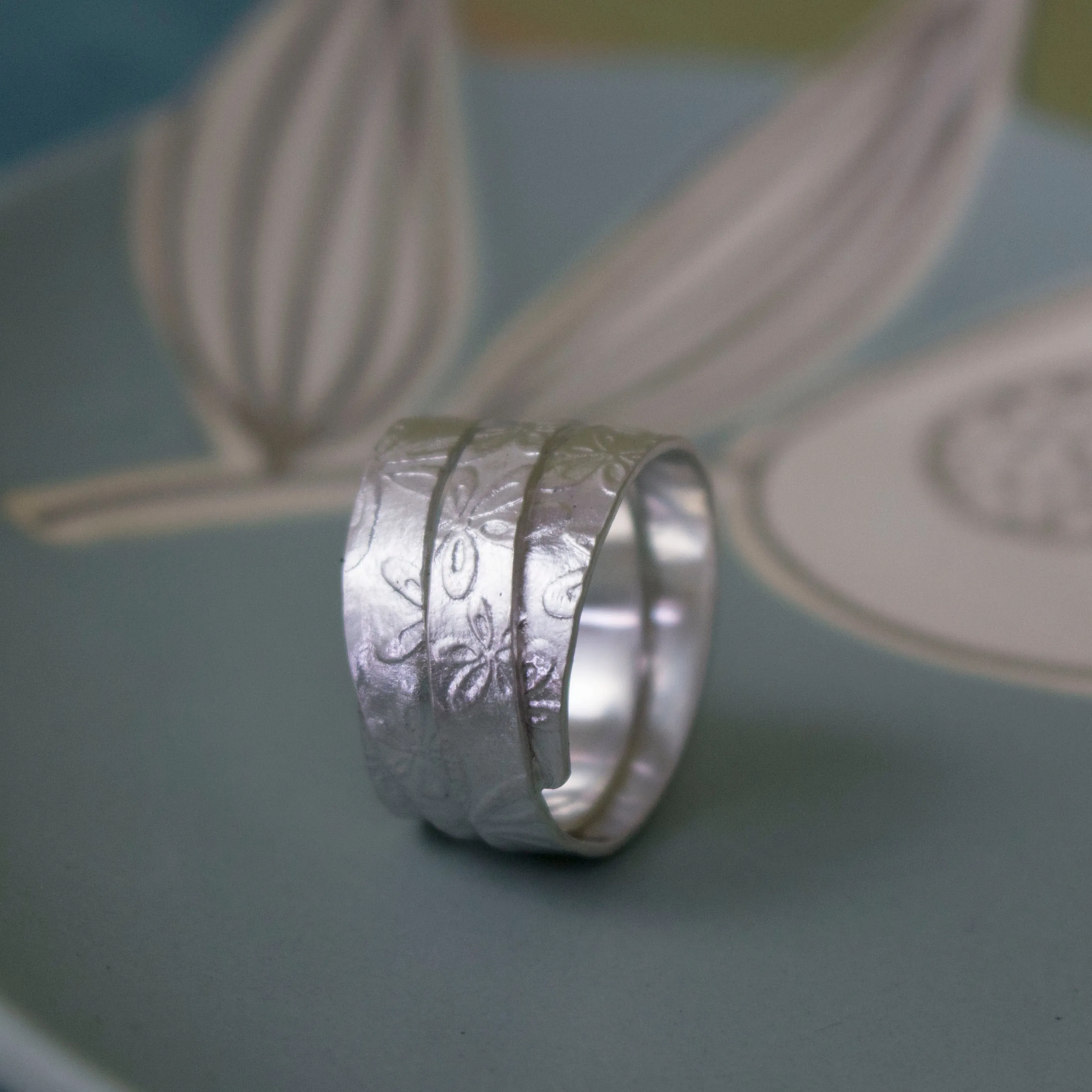 Watercolour Flora Ribbon Ring