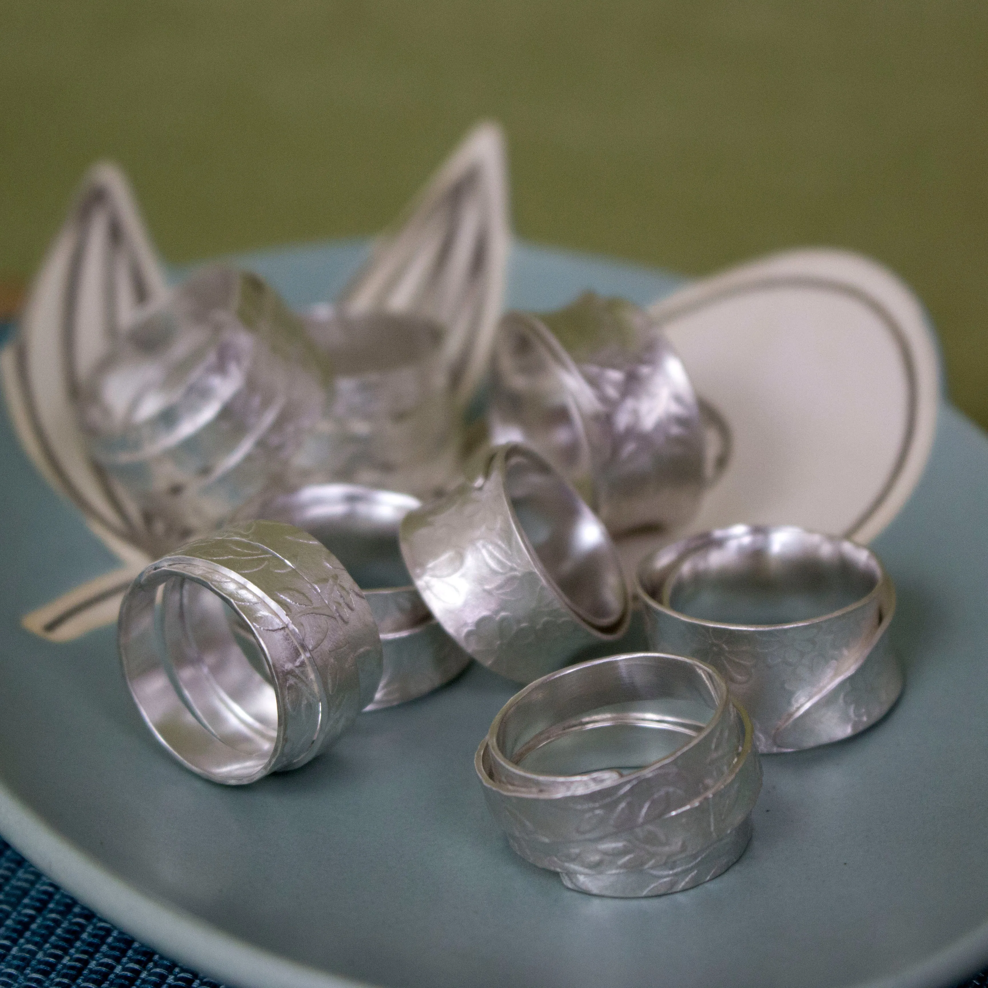 Watercolour Flora Ribbon Ring