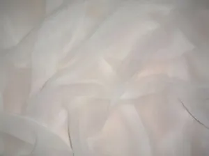 White 100% silk chiffon fabric 44&quot; wide