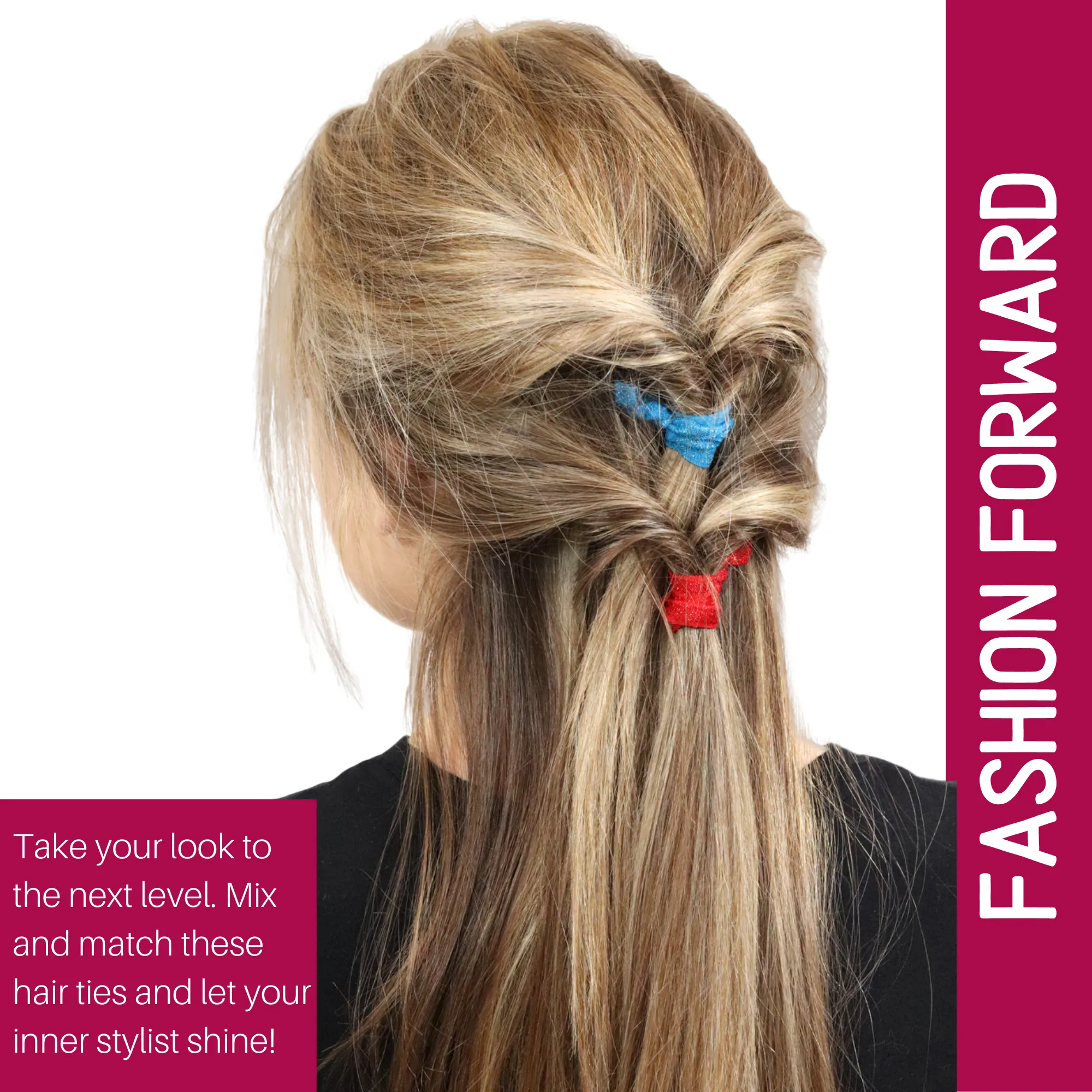 White Ribbon Hair Ties - 5 Pack